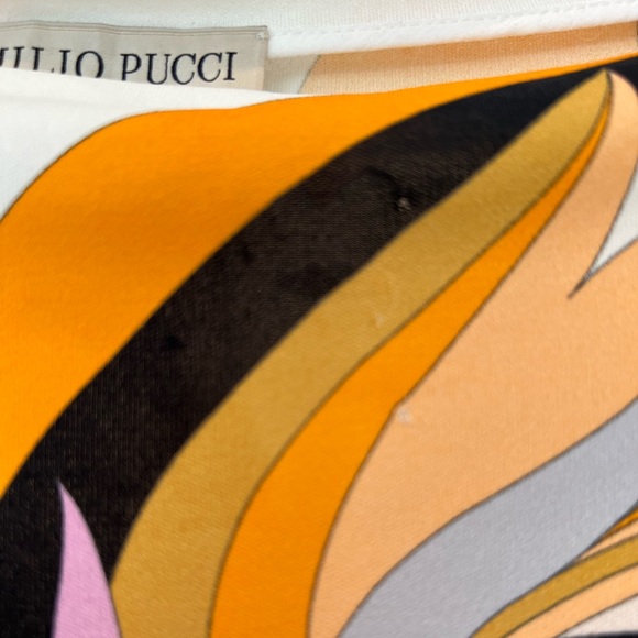 EMILIO PUCCI ORANGE MULTI TOP STYLE 82JN36 SIZE IT 46 / US 12 NWOTS! - Picture 15 of 17